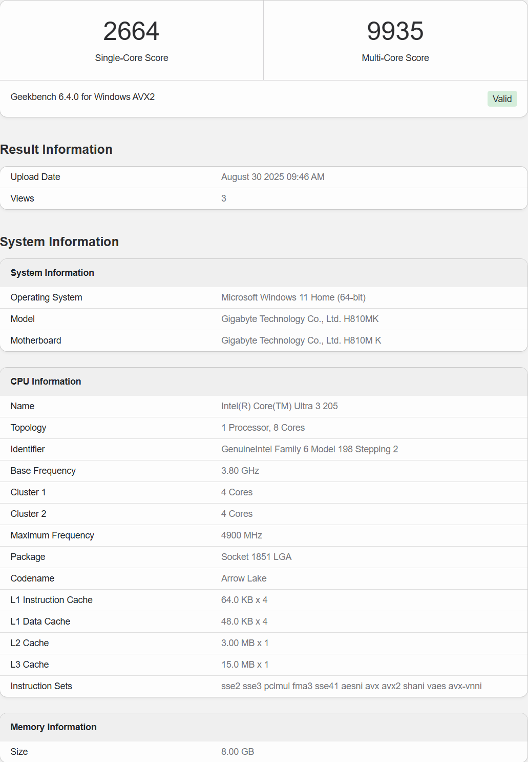 Intel Core Ultra 3 205: Leak zeigt 23% Mehrleistung gegenüber i3-14100F