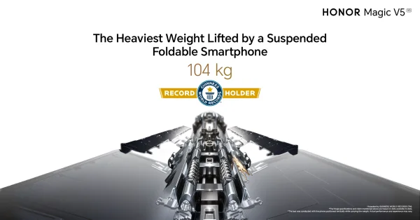 Honor Magic V5 hebt 104 kg und schreibt Guinness-Weltrekord