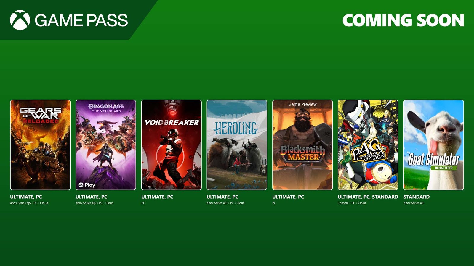 Xbox Game Pass August 2025: Dragon Age, Gears of War Reloaded, Persona 4 Golden und mehr
