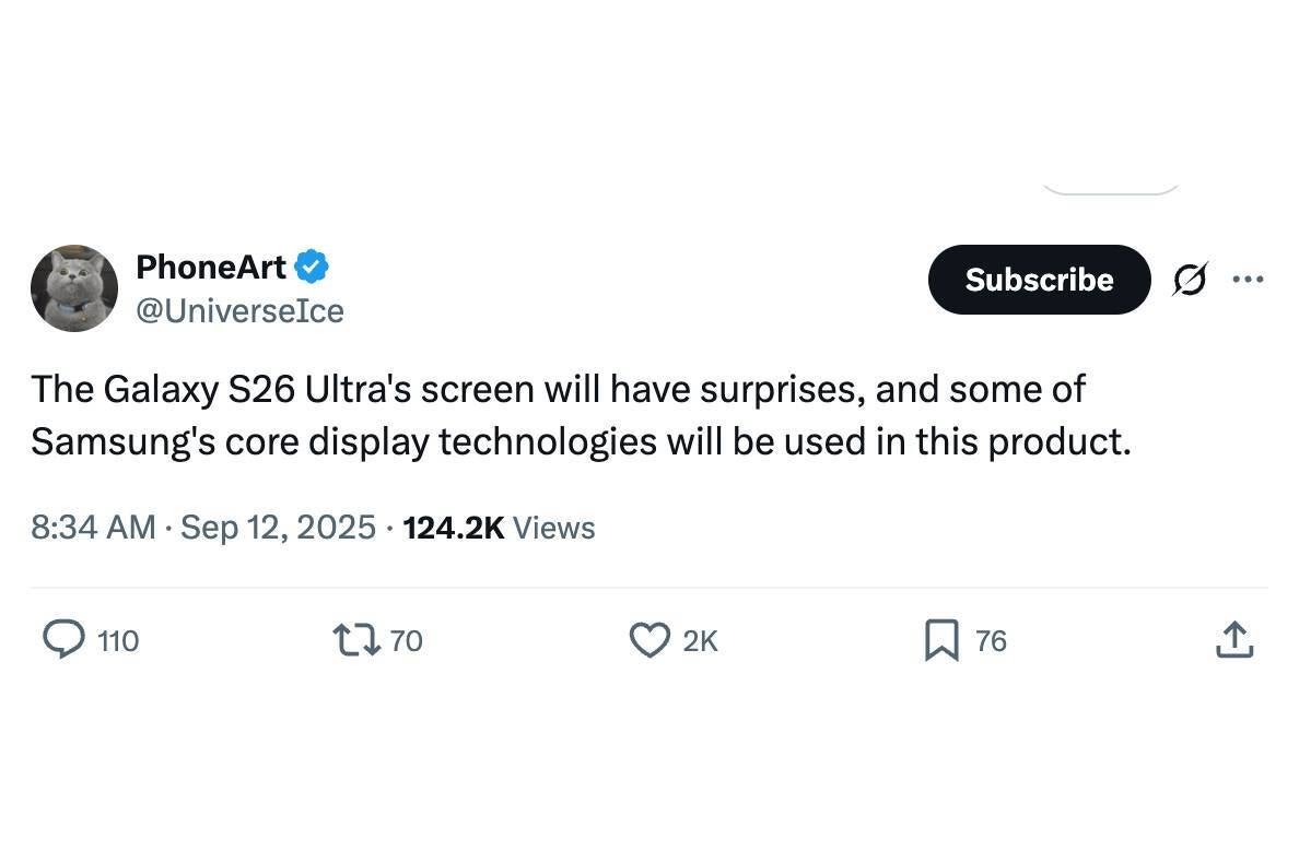 Galaxy S26 Ultra könnte mit neuartigen Display-Innovationen starten