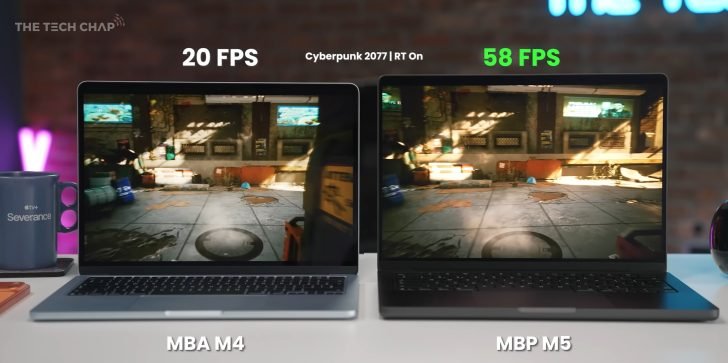 Apple M5 MacBook Pro begeistert: Cyberpunk 2077 läuft 290 % schneller als auf dem M4