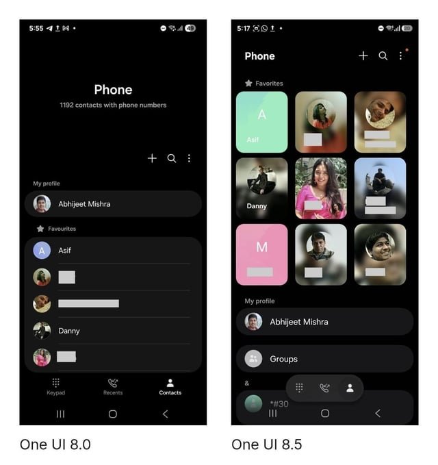 One UI 8.5: Samsungs neue Telefon-App überzeugt mit modernem Design und klarer Struktur